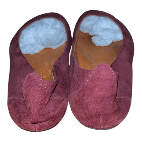 Gentle Souls ballet flats size 9.5 maroon suede burgundy non slip fall comfort - Picture 4 of 8